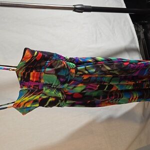 Cocktail style multicolored dress
